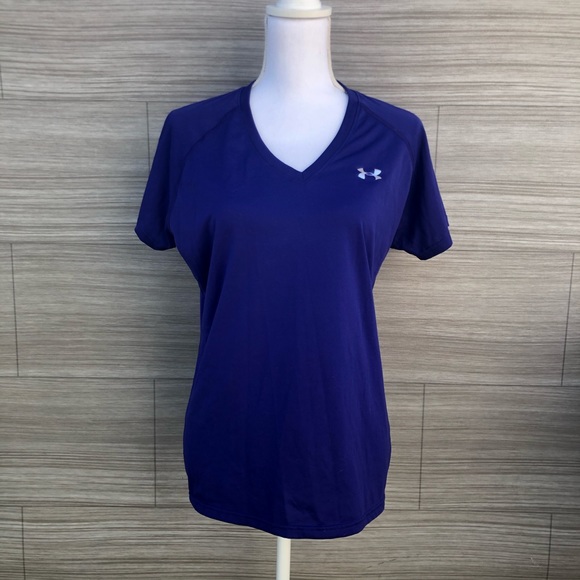 Under Armour Tops - Under Armour semi fitted V neck Purple